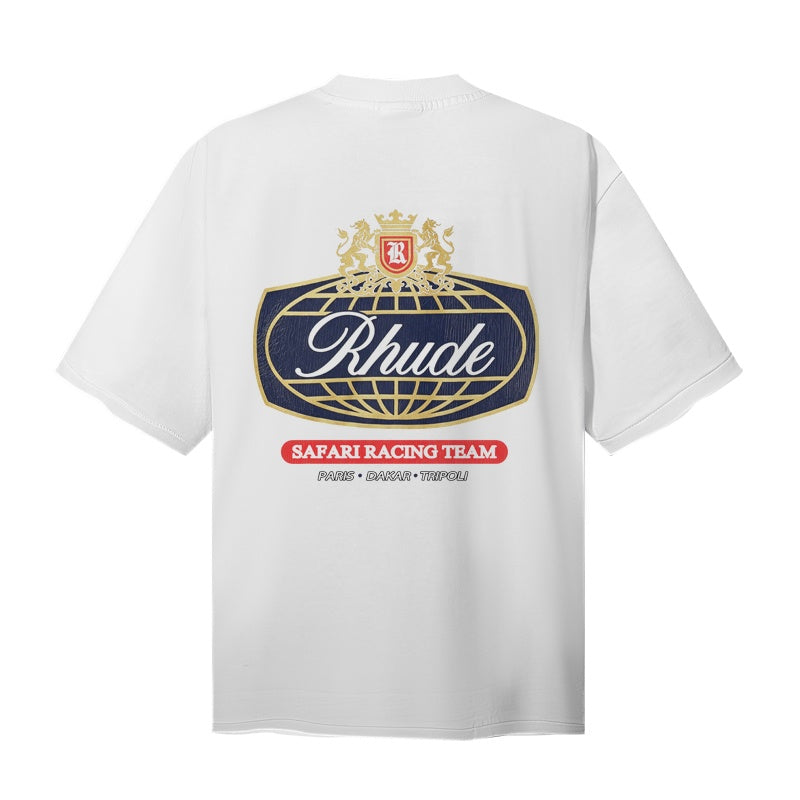 RHUDE T Shirts Royal Crown Globe Emblem