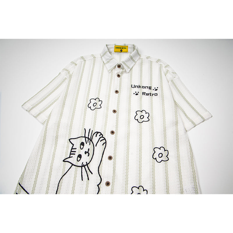 Unisex vintage T-shirt Polo shirt with a stand-up collar