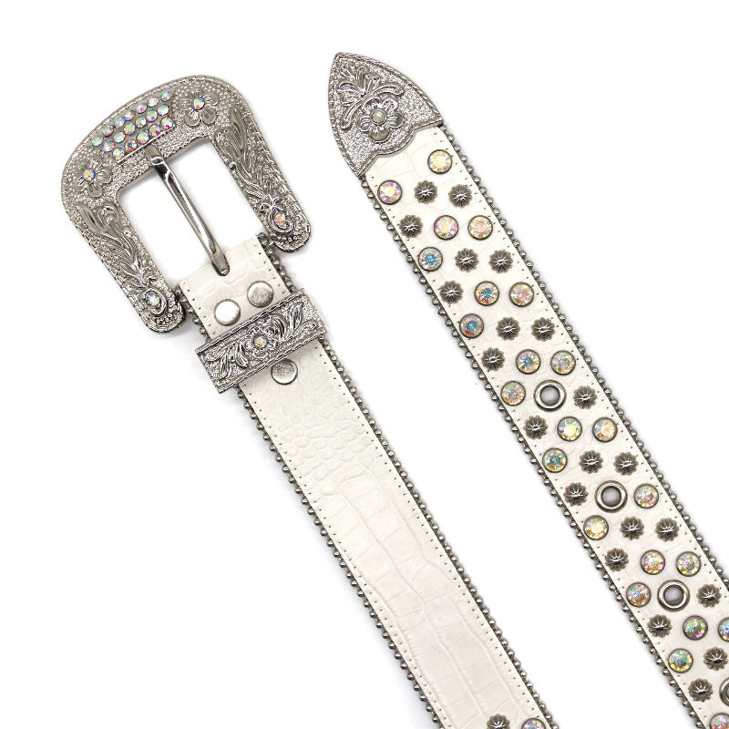 Hip-hop punk rhinestone belt punk style