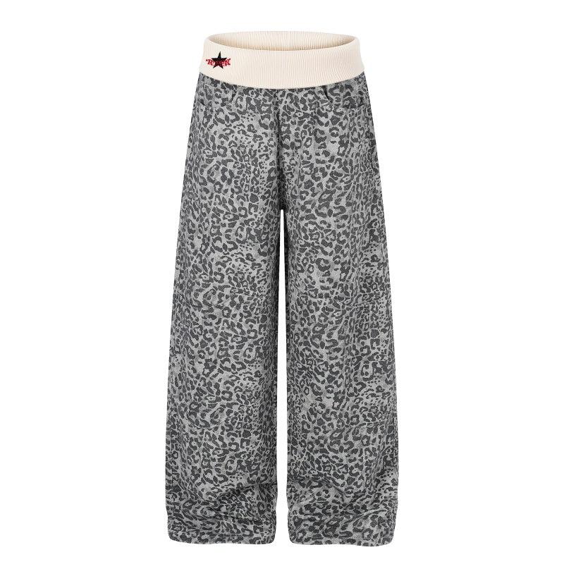 American-style streetwear harem pants Soft Textured Allover Print Apparel