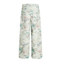 American-style streetwear harem pants Vintage Botanical Floral Print Soft Textured Weave