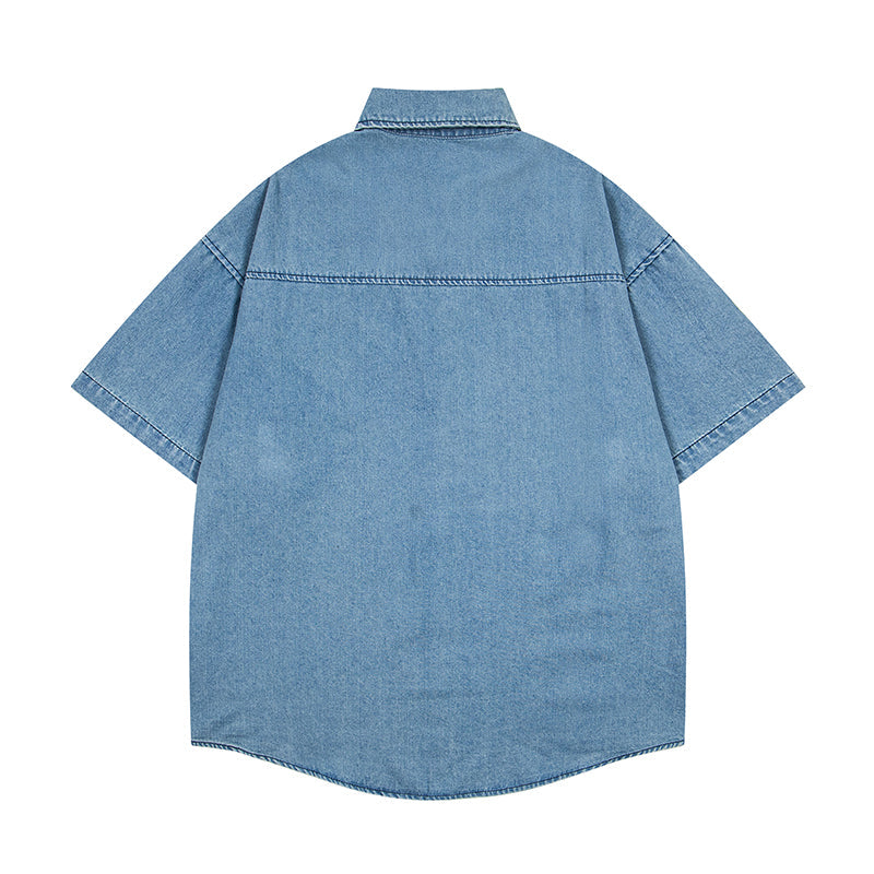 Unisex vintage T-shirt Polo shirt with a stand-up collar