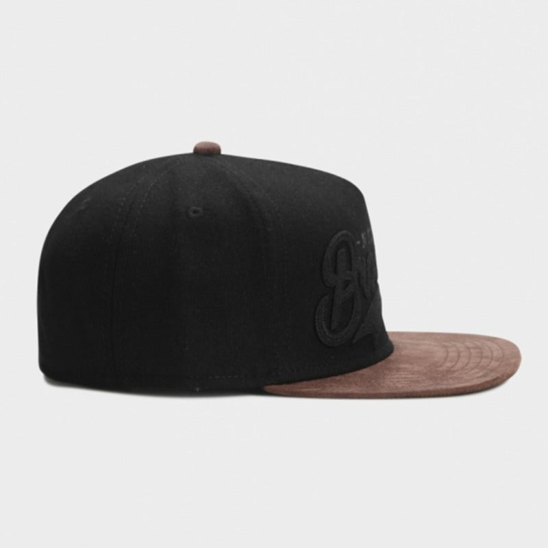 Trendy flat brimmed snapback hatsadjustable woolen hat brooklyn for men and women
