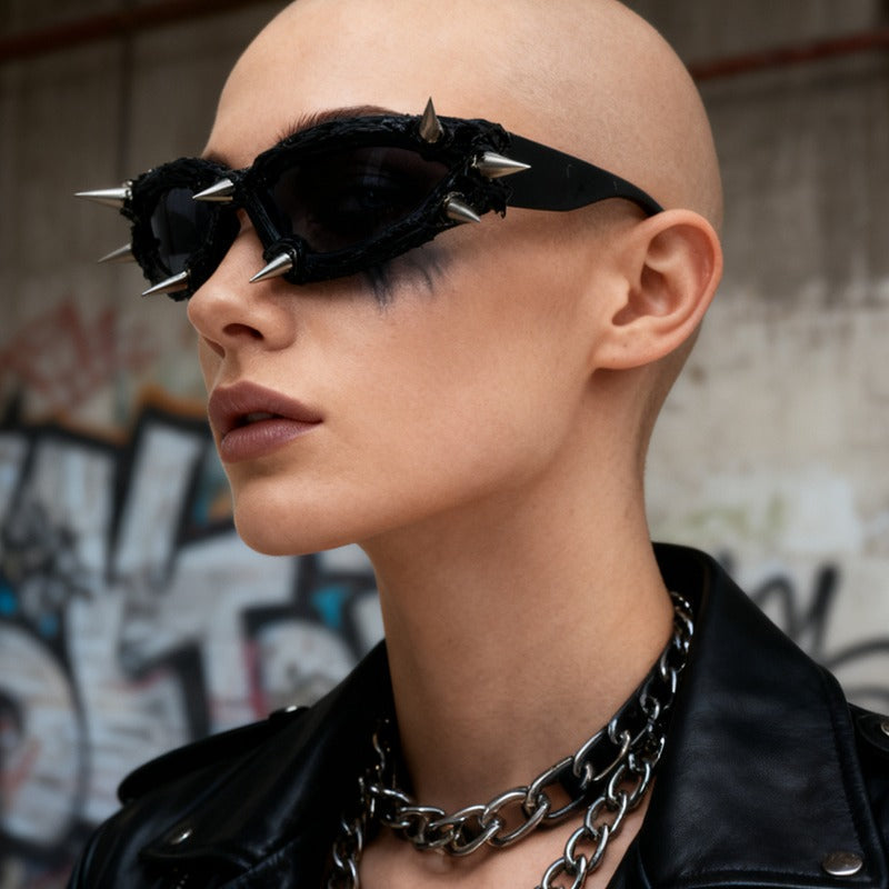 Trendy punk glasses cat eyes