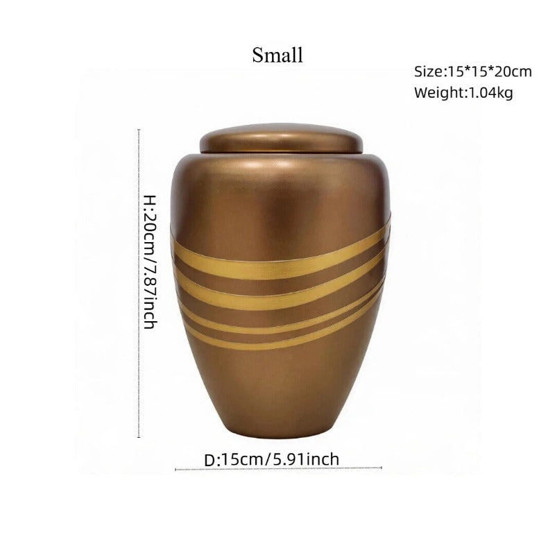Pet Urn Creative Resin Craft Urn, Golden Thread Hairy Child Memorial Sealed Jar Pet Relatives Memorial Jar