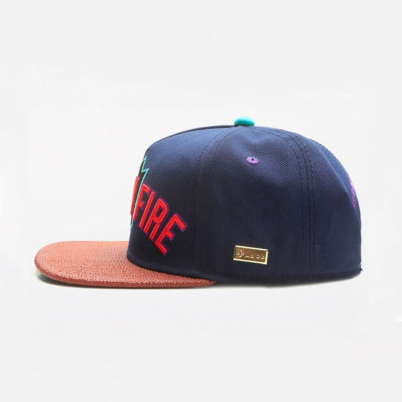 Trendy flat brimmed snapback hats