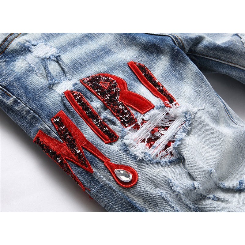 AMIRI Jeans High-quality distressed pure cotton