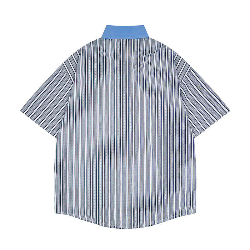 Unisex vintage T-shirt Polo shirt with a stand-up collar