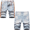 Denim shorts High-quality trendy casual pure cotton Non-stretch plus-size men's clothing