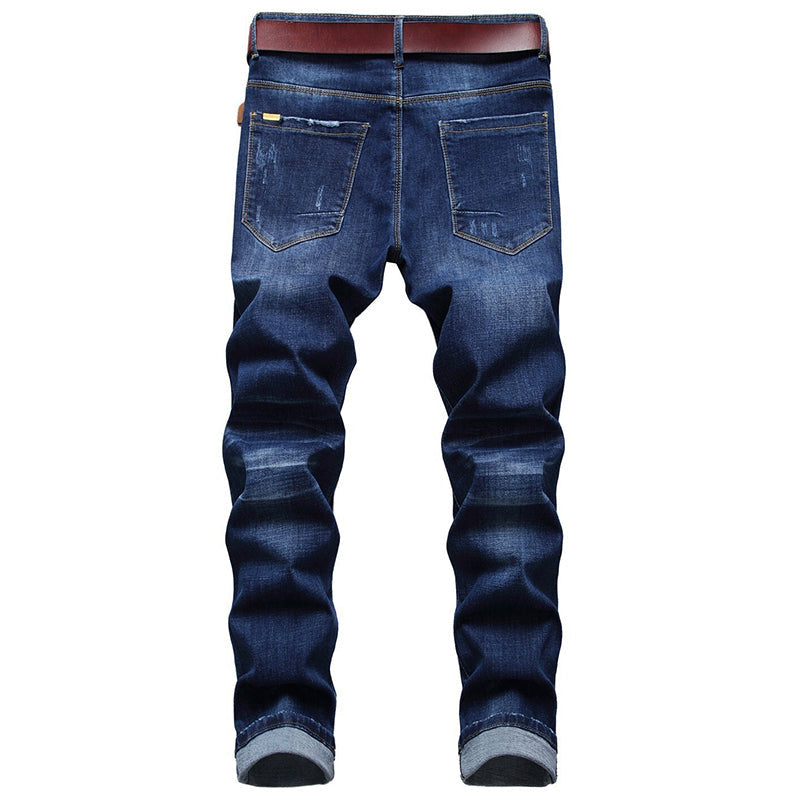 Mens Fashion Jeans Ripped D675# Pure cotton high quality