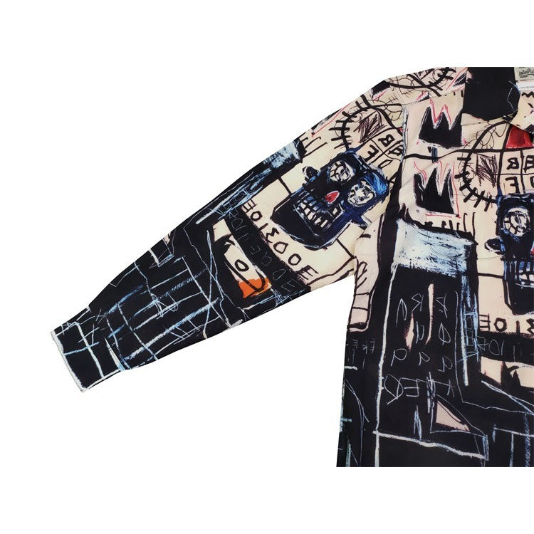 GUILTYPARTIES TIGER Long sleeved shirt Heaven Tokyo Basquiat joint long-sleeved shirt men and women