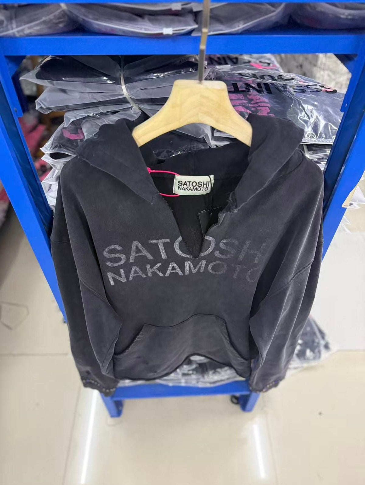 Satoshi Nakamoto hoodie High-quality heavyweight streetwear with a vintage, distressed aesthetic.