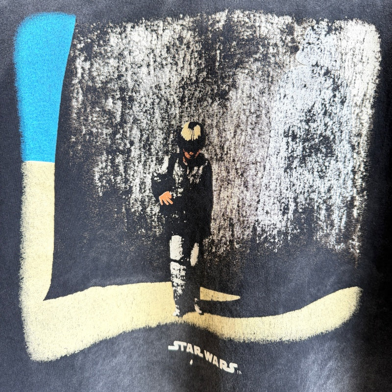 Unisex Vintage T Shirts Saint × STAR WARS Collaboration T-Shirt â€?Darth Vader Reflection Print. Features authentic 280g heavyweight fabric that retains its quality after washing, vintage single-stitch and blind-stitch construction, and a combination
