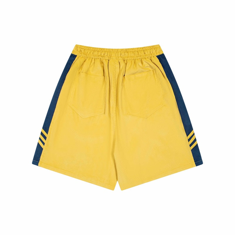 Street-style vintage denim shorts Corduroy Y2K Vintage Cartoon Graphic Loose Drawstring Shorts