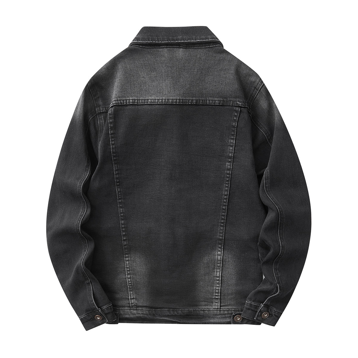 Denim Jacket & Jeans High-Street Trend Retro Casual Matching Distressed Denim Trucker Jacket and Slim-Fit Pants Outfit (jacket and jeans must be purchased separately.)