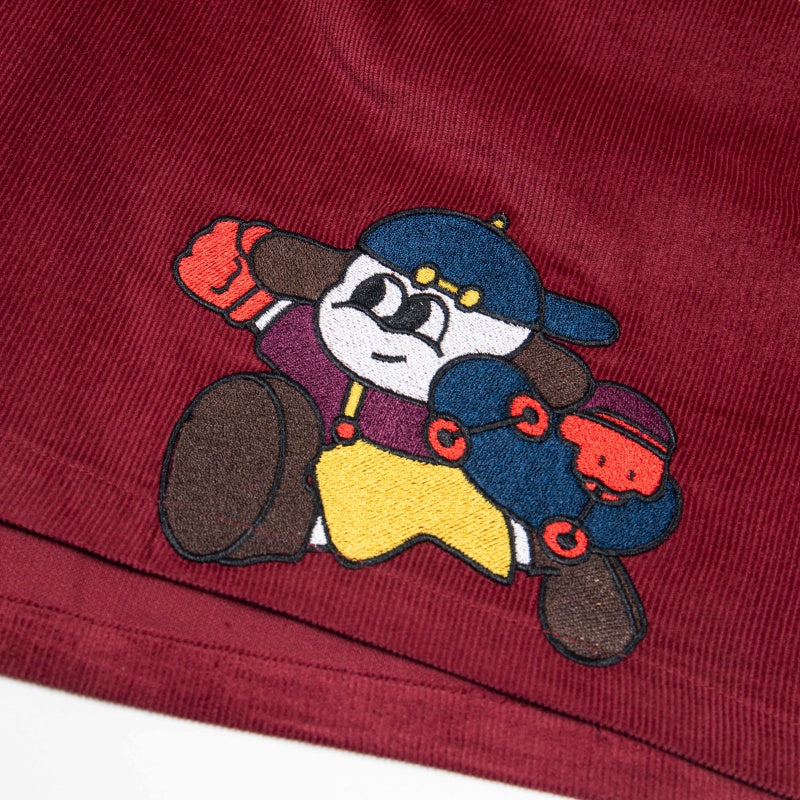 Street-style vintage denim shorts Corduroy Y2K Vintage Cartoon Graphic Loose Drawstring Shorts