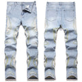 Mens Fashion Jeans Destroy embroidery thread balls 5720# Pure cotton high quality