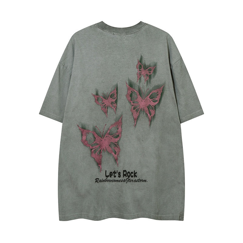 Unisex vintage T-shirts Vintage-style washed print
