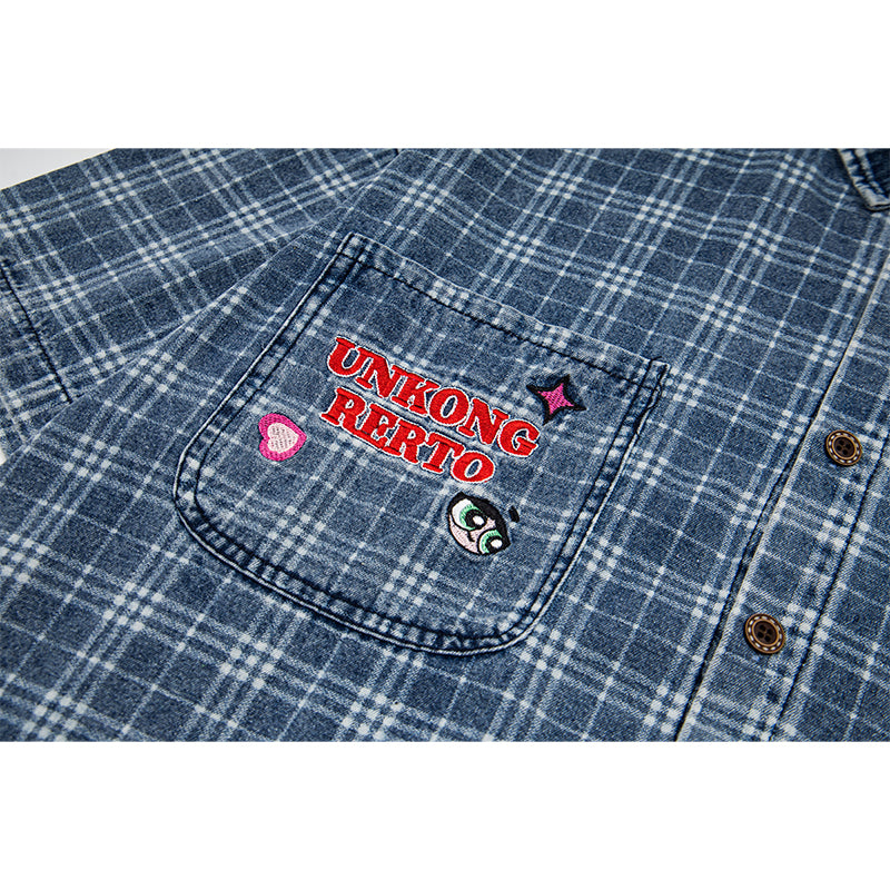 Unisex vintage T-shirt Polo shirt with a stand-up collar