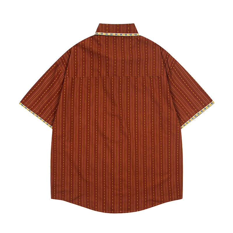 Unisex vintage T-shirt Polo shirt with a stand-up collar