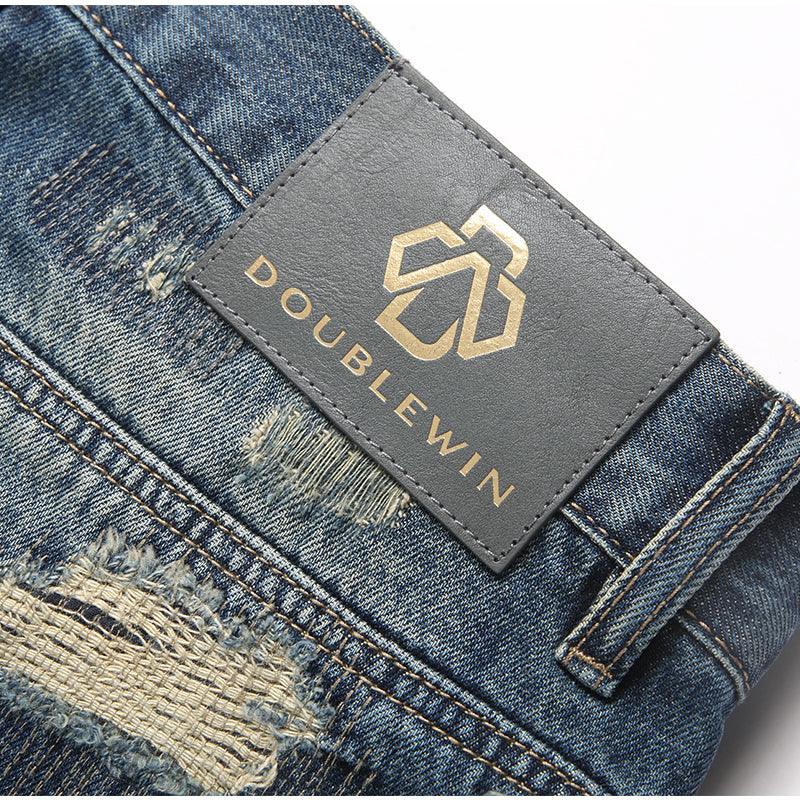 Mens Fashion Jeans damaged #027 Pure cotton high quality
