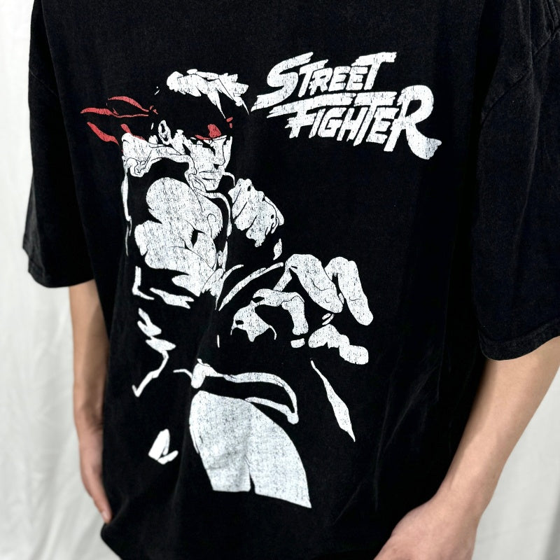 Unisex Vintage T Shirts Street Fighter Wind, Forest, Fire, Mountain Limited Edition â€?High-Street Style Featuring Premium Distressed Wash Craftsmanship