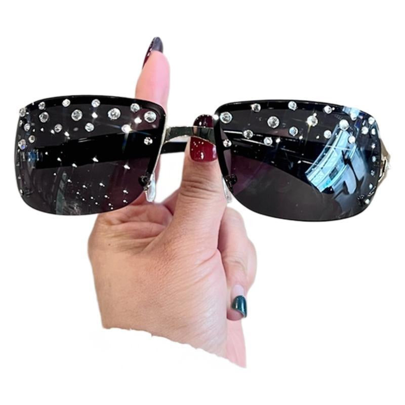Trendy punk glasses retro millennium style uv protection