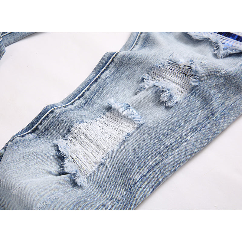 AMIRI Jeans High-quality distressed pure cotton