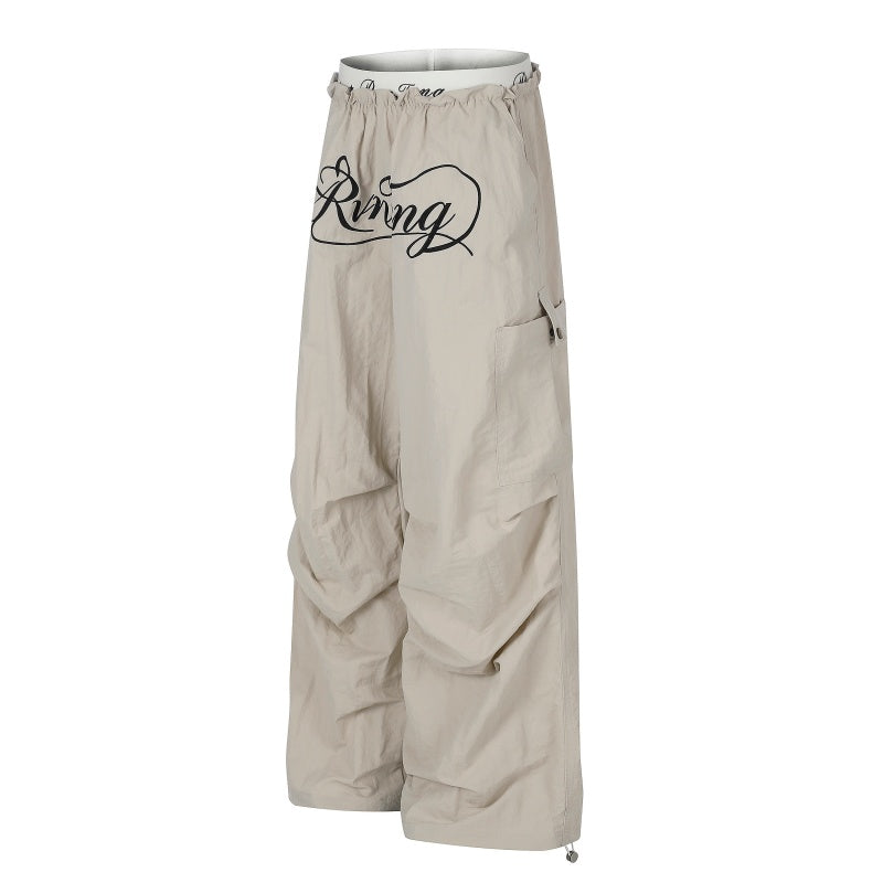 American-style streetwear harem pants Drawstring Hem Loose Cargo Apparel