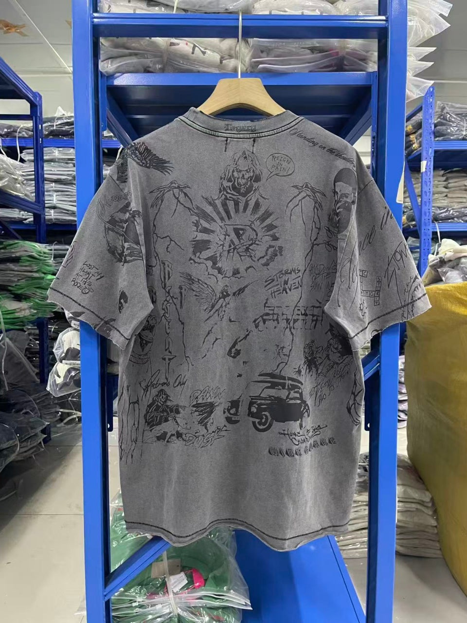 Vintage style washed summer wear T shirt 260G pure cotton high-quality streetwear