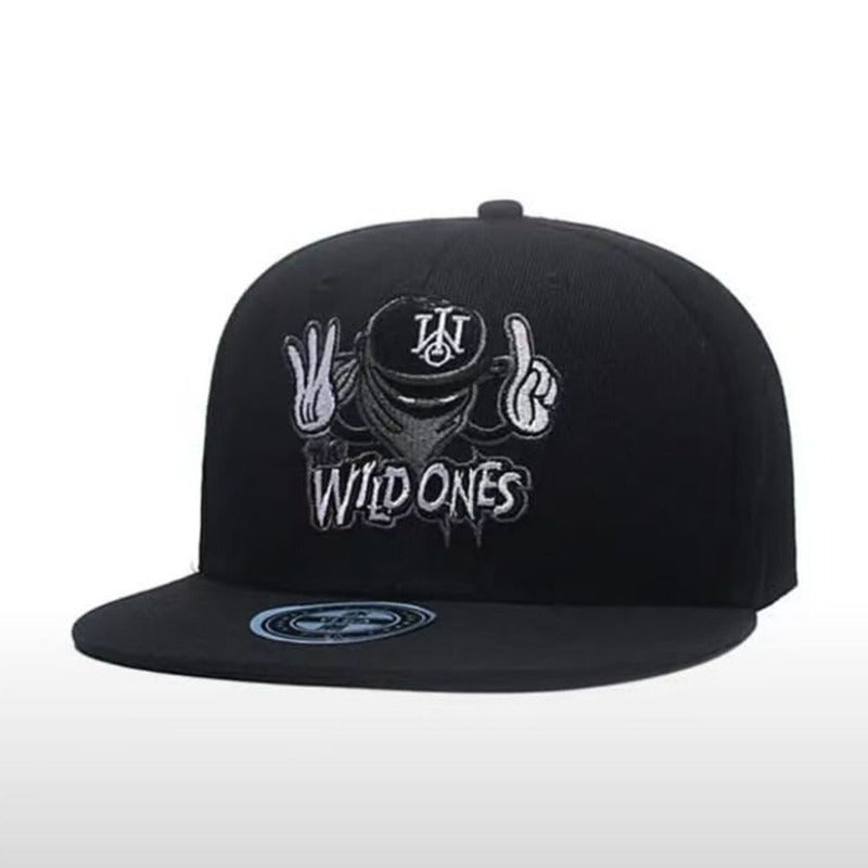 Trendy flat brimmed snapback hatsmen's and women's hats adjustable