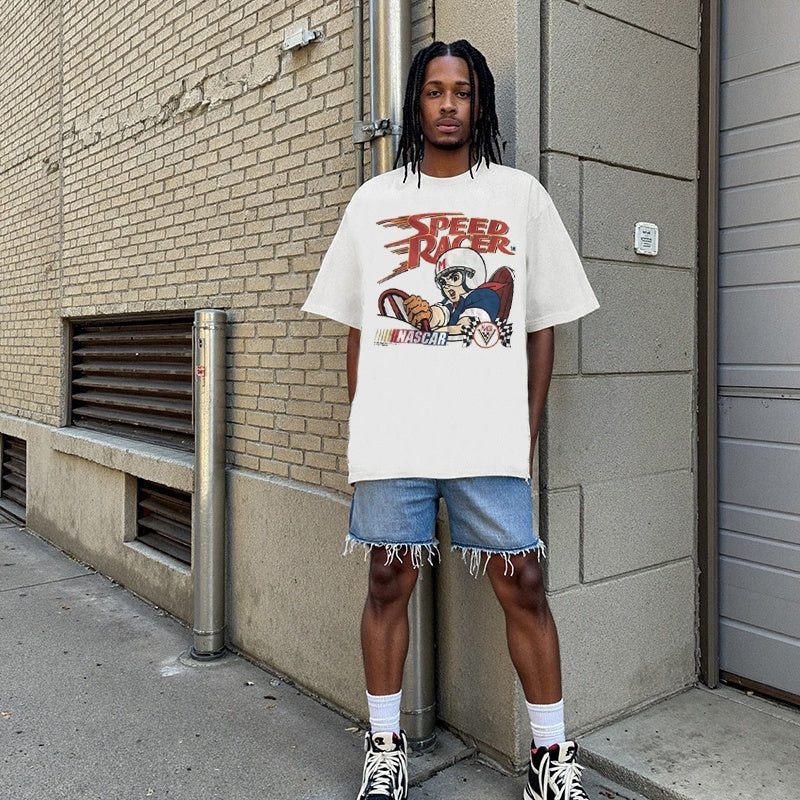 Mens T-shirt Distinctive Speed Racer character print