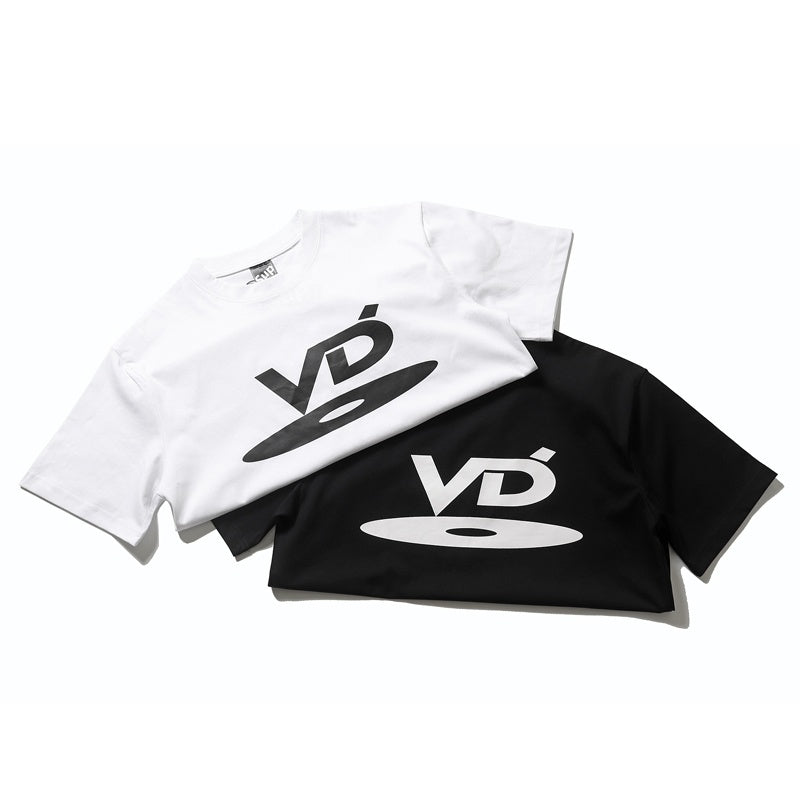 Mens T-shirt Vintage Super popular streetwear featuring a VD optical disc graphic print.