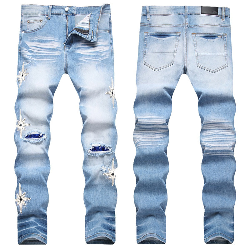AMIRI Jeans High-quality distressed pure cotton