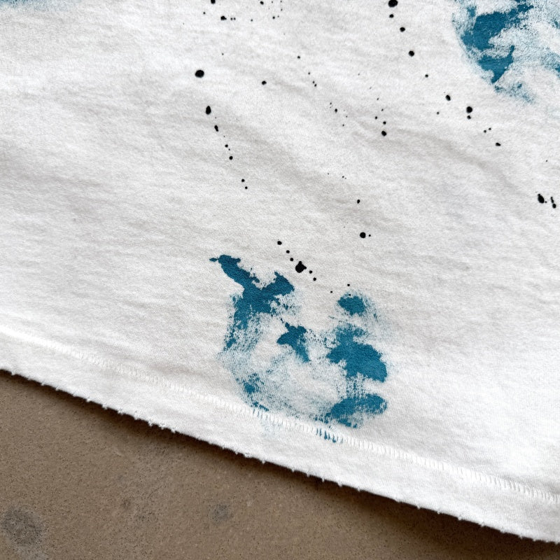Unisex Vintage T Shirts GALLERY DEPT. 26SS California Exclusive Street Graffiti-Style T-Shirt: Featuring hand-painted splatter details, multi-location hand-distressing, heavyweight enzyme-washed fabric, and an all-over hand-applied dirty wash spr