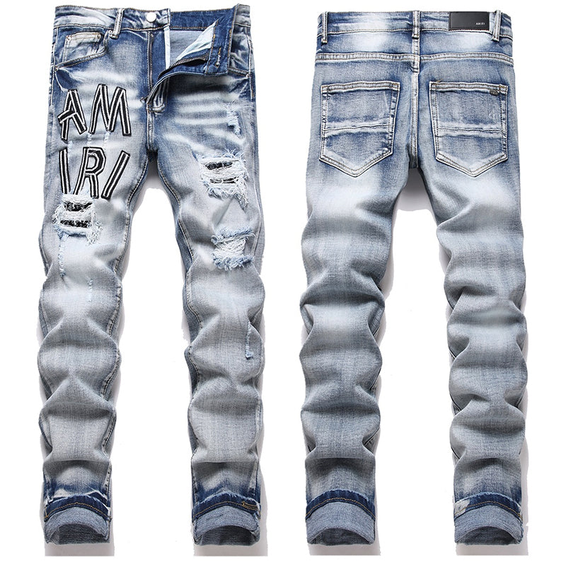 AMIRI Jeans High-quality distressed pure cotton