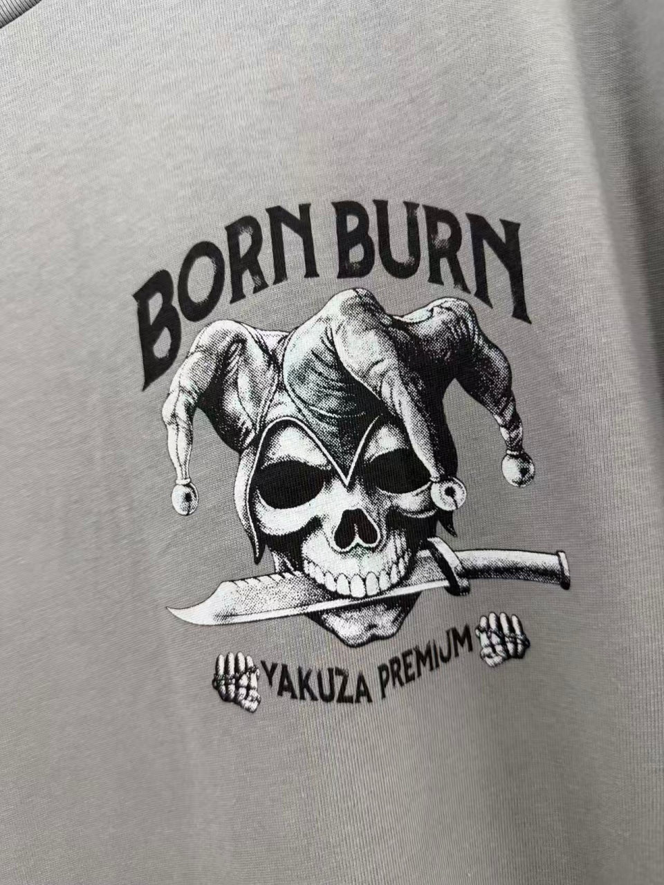 Vintage style washed summer wear T shirt Skull 260G pure cotton high-quality streetwear