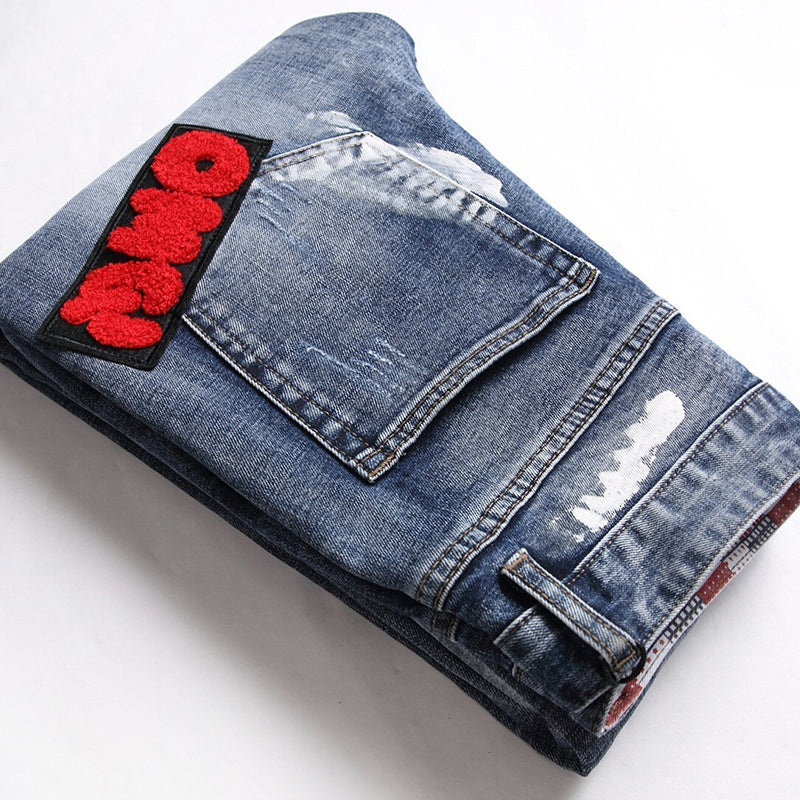 Mens Fashion Jeans MAA Embroidery 896# Pure cotton high quality