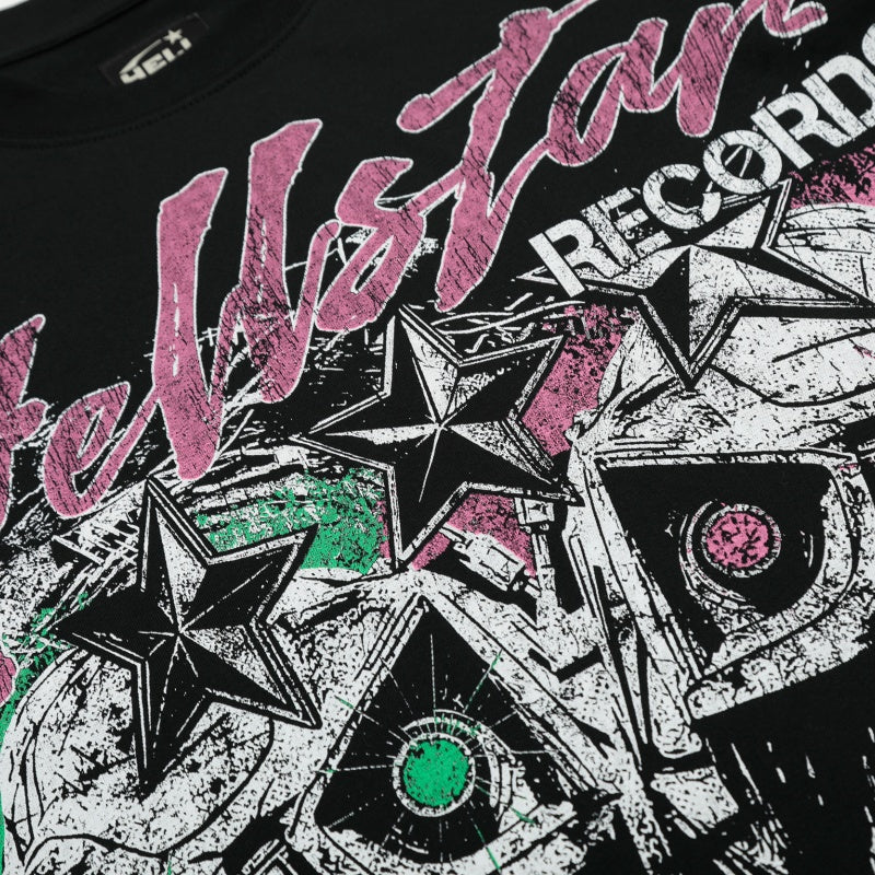Vintage-style American T-shirt Skull World Tour Rock Graphic Tee