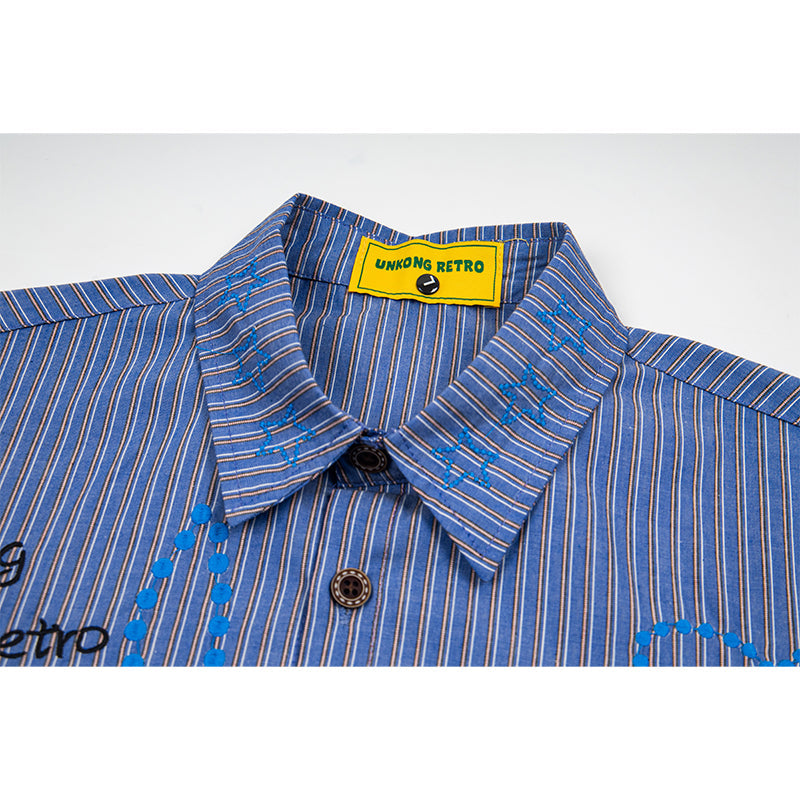 Unisex vintage T-shirt Polo shirt with a stand-up collar