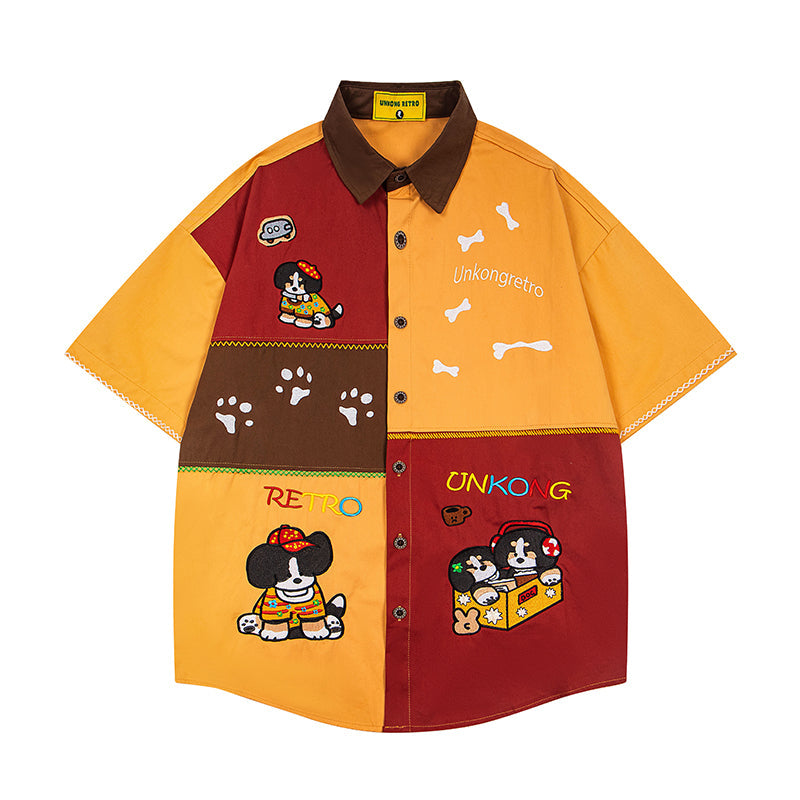 Unisex vintage T-shirt Polo shirt with a stand-up collar