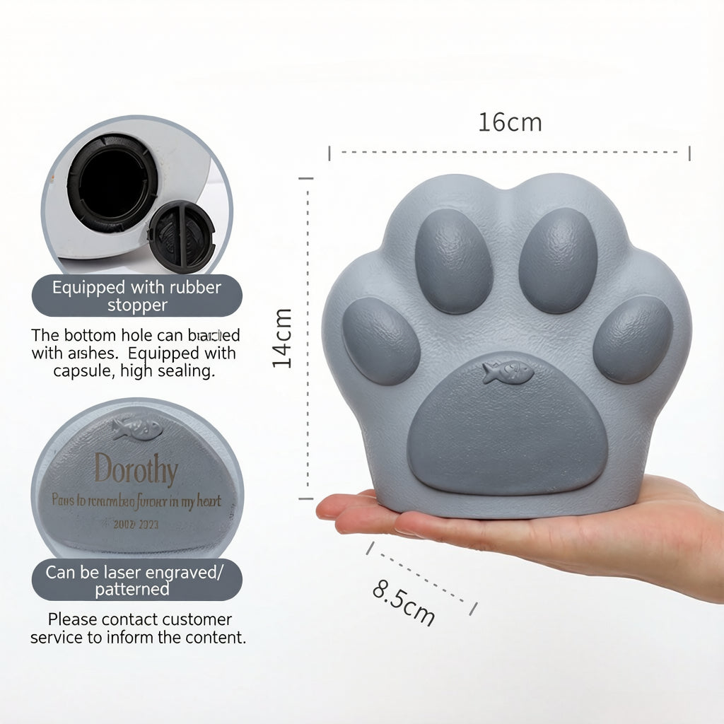 Pet Grave Marker Foreign Trade Cross-border pet cat claw urn lettering pet funeral souvenir resin handicraft animal comfort box