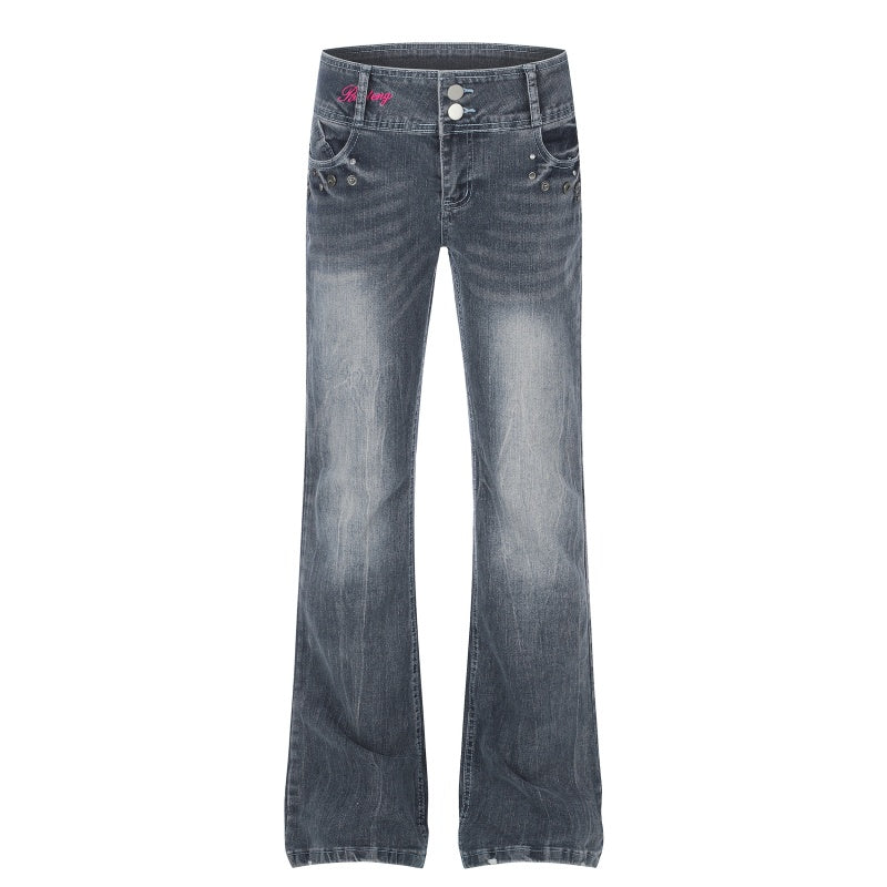 American-style streetwear harem pants Crinkle Fade Detail Vintage Distressed Weave