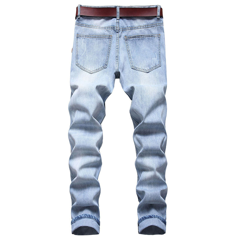 Mens Fashion Jeans Ripped D667# Pure cotton high quality