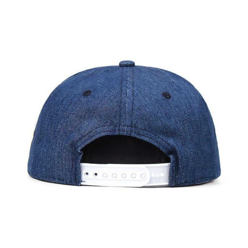Trendy flat brimmed snapback hatscartoon breathable adjustable sunshade