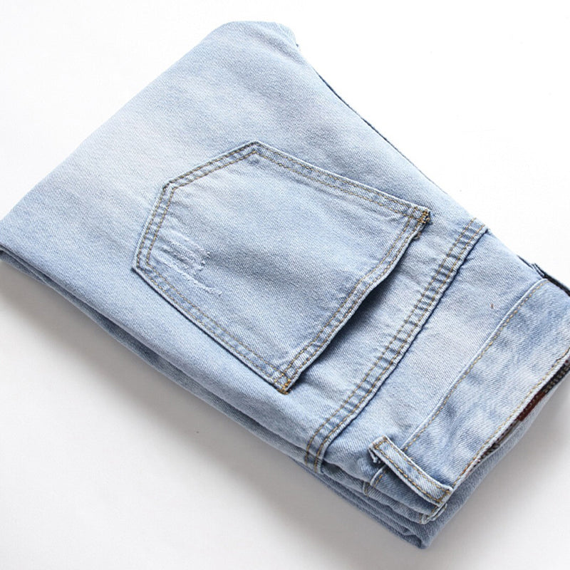 Mens Fashion Jeans Ripped D667# Pure cotton high quality