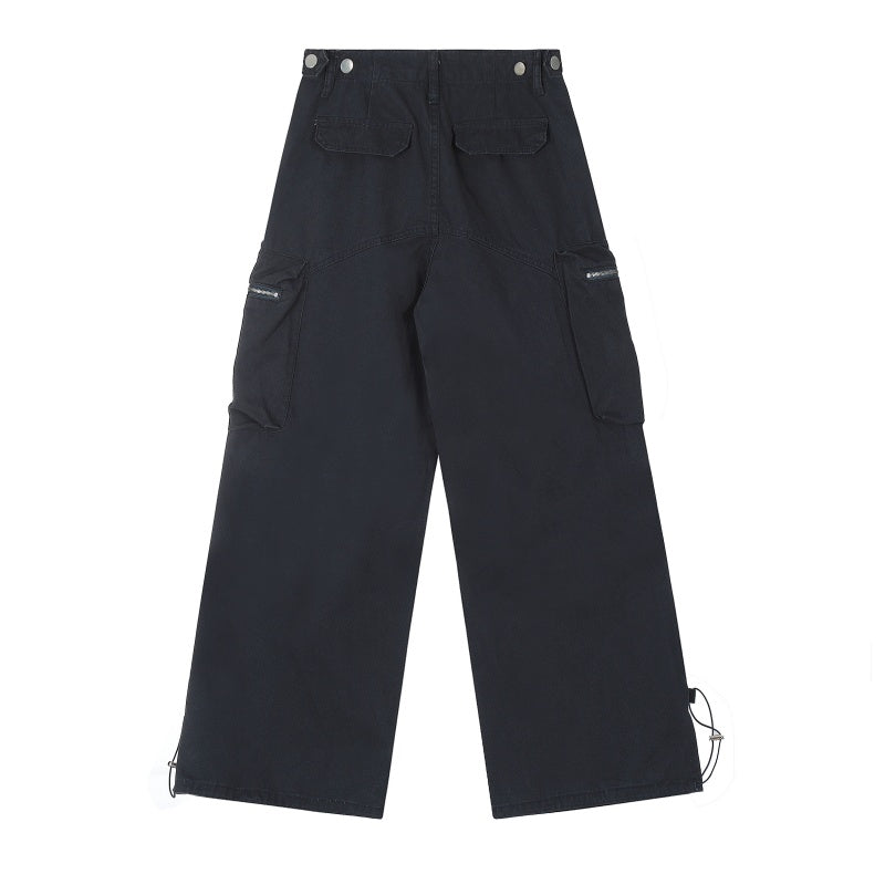 American-style streetwear harem pants Pleated knee relaxed fit outdoor pants