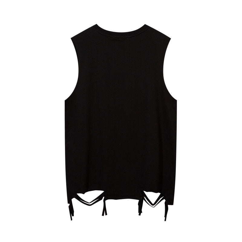 Unisex vintage camisole Solid-color, pure cotton texture