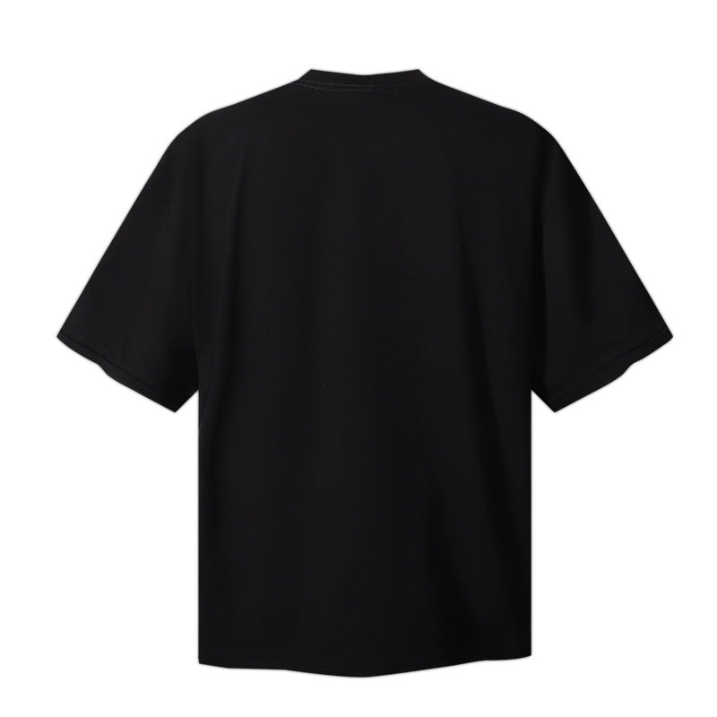 RHUDE T Shirts Distressed Rhude College Motif