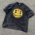 Unisex Vintage T Shirts SAINT MICHAEL x CHO Broken Smiley Limited Edition â€?Heavyweight High-Street Retro Style